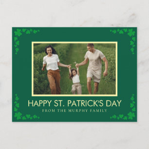 Cartes Pour Fêtes Annuelles Photo de la Saint-Patrick trèfle chanceux minimali
