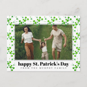 Cartes Pour Fêtes Annuelles Photo de la Saint-Patrick trèfle chanceux minimali