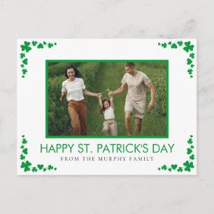 Cartes Pour Fêtes Annuelles Photo de la Saint-Patrick trèfle chanceux minimali