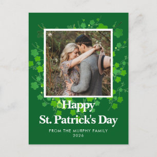 Cartes Pour Fêtes Annuelles Photo de la Saint-Patrick trèfle chanceux minimali