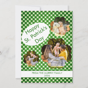 Cartes Pour Fêtes Annuelles Photo de la Saint-Patrick trèfle chanceux minimali