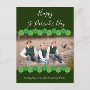 Cartes Pour Fêtes Annuelles Photo de la Saint-Patrick vert Shamrock
