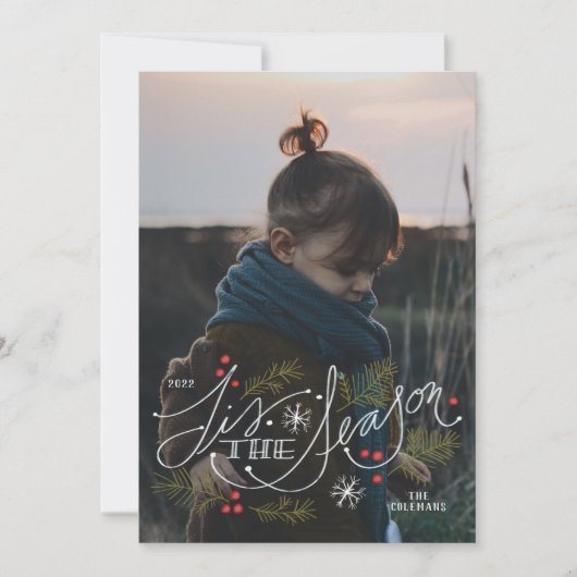 Cartes Pour Fêtes Annuelles Photo De La Saison (Devant)