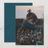 Cartes Pour Fêtes Annuelles Photo De La Saison (Devant / Derrière)