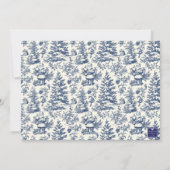 Cartes Pour Fêtes Annuelles Photo de la Toile de Noël bleu Père Noël (Dos)