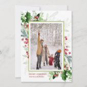 Cartes Pour Fêtes Annuelles Photo de la verdure de Noël (Devant)