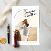 Cartes Pour Fêtes Annuelles Photo de l'Arc Boho de Noël