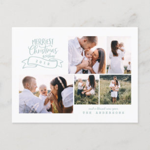 Cartes Pour Fêtes Annuelles photo de l'écriture moderne de noël le plus agréab