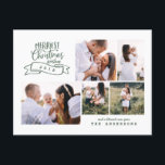 Cartes Pour Fêtes Annuelles photo de l'écriture moderne de noël le plus agréab<br><div class="desc">diffusez la joie festive avec ce design amusant. avec texte en écriture moderne audacieux et collage photo modifiable pour le rendre extra spécial. disponible avec une gamme de backers colorés incluant,  noir,  rouge,  vert,  bleu et plus pour convenir à votre thème.</div>