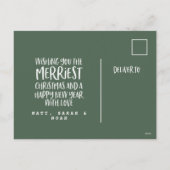 Cartes Pour Fêtes Annuelles photo de l'écriture moderne de noël le plus agréab (Dos)