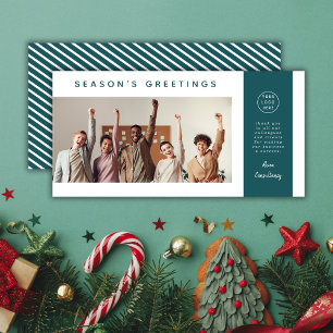 Cartes Pour Fêtes Annuelles Photo de l'équipe d'entreprise moderne et élégante