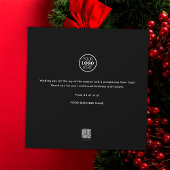 Cartes Pour Fêtes Annuelles Photo de l'équipe Joyeux Noël Entreprise Noir & Bl