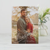 Cartes Pour Fêtes Annuelles Photo de lettrage manuel Joyeux Noël (Debout devant)