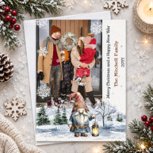 Photo de lutin de Noël en aquarelle d'hiver