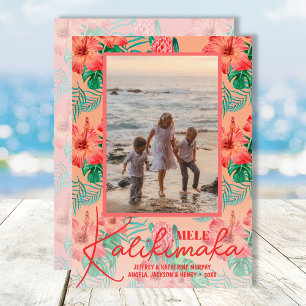 Cartes Pour Fêtes Annuelles Photo de Mele Kalikimaka Floral