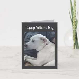 Cartes Pour Fêtes Annuelles Photo de mignon chien avec papa Happy Fête des pèr