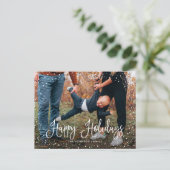 Cartes Pour Fêtes Annuelles Photo de Modern Snow Script 2 (Debout devant)