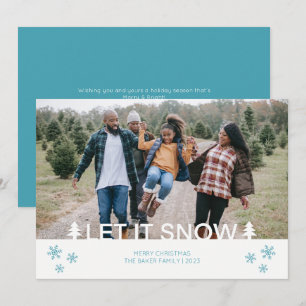 Cartes Pour Fêtes Annuelles Photo de neige qui tombe