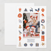Cartes Pour Fêtes Annuelles Photo de Noël (Devant / Derrière)