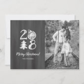 Cartes Pour Fêtes Annuelles Photo de Noël 2018 de Chalkboard Doodle (Devant)