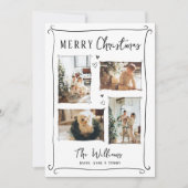 Cartes Pour Fêtes Annuelles Photo de Noël à la main branchée (Devant)