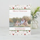 Cartes Pour Fêtes Annuelles Photo de Noël à motif de cerf (Debout devant)
