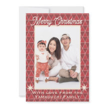 Photo de Noël à motif Uroko japonais 