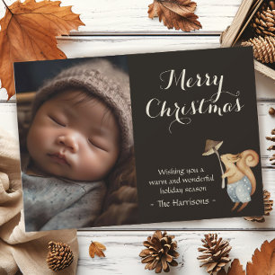 Cartes Pour Fêtes Annuelles Photo de Noël animal de la forêt de Whimsal