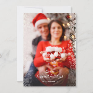 Cartes Pour Fêtes Annuelles Photo de Noël Annonce de Grossesse
