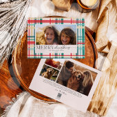 Cartes Pour Fêtes Annuelles Photo de Noël aquarelle moderne