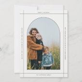 Cartes Pour Fêtes Annuelles Photo de Noël Arché Minimale (Devant)