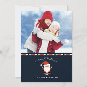 Cartes Pour Fêtes Annuelles Photo de Noël avec le Père Noël