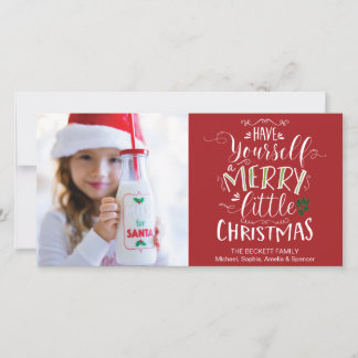 Cartes Pour Fêtes Annuelles Photo de Noël - Ayez-vous un joyeux petit