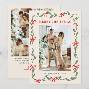 Cartes Pour Fêtes Annuelles Photo de Noël bohème fantaisiste dessinée à la mai