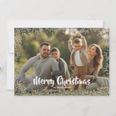 Cartes Pour Fêtes Annuelles Photo de Noël botanique blanche (Devant)