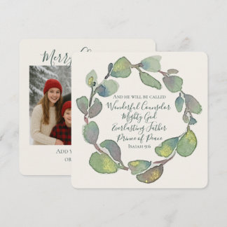 Cartes Pour Fêtes Annuelles Photo de Noël chrétien personnalisé Esaïe 9:6