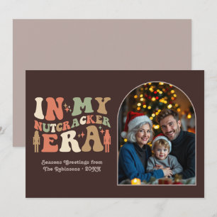 Cartes Pour Fêtes Annuelles Photo de Noël Cozy Espresso à mon ère de casse-noi
