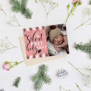 Cartes Pour Fêtes Annuelles Photo de Noël de bébé pour son premier Noël, Nuit