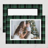 Cartes Pour Fêtes Annuelles Photo de Noël de Buffalo Vert (Devant / Derrière)