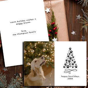 Cartes Pour Fêtes Annuelles Photo de Noël de chien drôle personnalisée