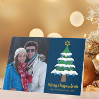 Photo de Noël de famille juive Merry Chrismukkah