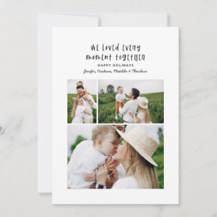 Cartes Pour Fêtes Annuelles Photo de Noël de famille minimaliste moderne et co