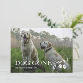 Cartes Pour Fêtes Annuelles Photo de Noël de la famille "Année de chien dispar (Debout devant)