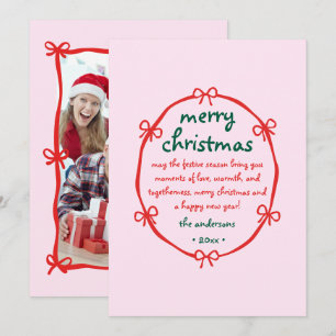 Cartes Pour Fêtes Annuelles Photo de Noël de la main fantaisie tirée à la main