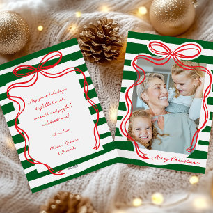 Cartes Pour Fêtes Annuelles Photo de Noël de la structure de la mâchoire dessi