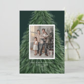 Cartes Pour Fêtes Annuelles Photo de Noël de l'arbre de forêt (Debout devant)
