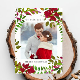 Cartes Pour Fêtes Annuelles Photo de Noël de Noël de vacances