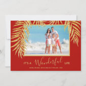 Cartes Pour Fêtes Annuelles Photo de Noël de Palm (Devant)