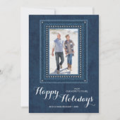 Cartes Pour Fêtes Annuelles Photo de Noël Denim (Devant)