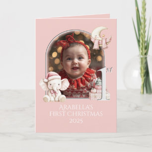 Cartes Pour Fêtes Annuelles Photo de Noël des filles pour bébés**